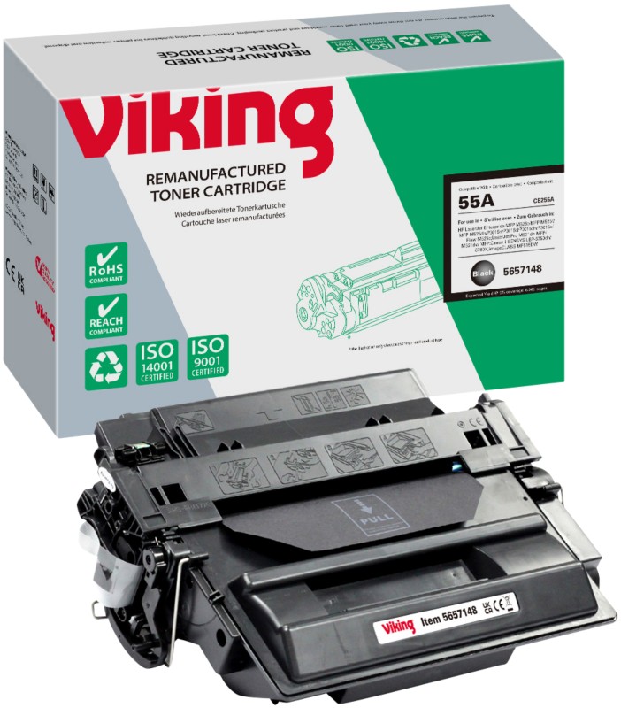 Viking 55A Kompatibel HP Tonerkartusche CE255A Schwarz