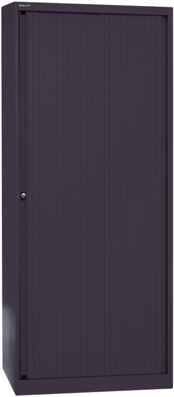 Bisley Rollcontainer-Schrank Kunststoff, Stahl 4 Fachböden abschließbar 800 x 430 x 1.980 mm Schwarz
