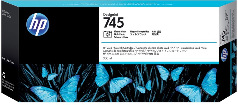 HP 745 Original Tintenpatrone F9K04A Foto-Schwarz 1