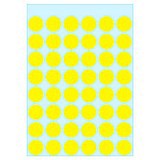 HERMA 1861 Markierungspunkte Gelb 13 x 13 mm 5 Blatt à 48 Etiketten
