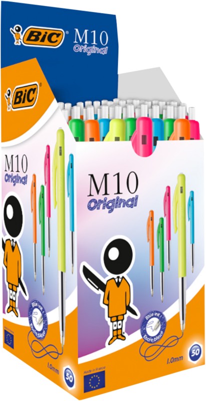 BIC Kugelschreiber Clic M10 0.4 mm Blau 50 Stück