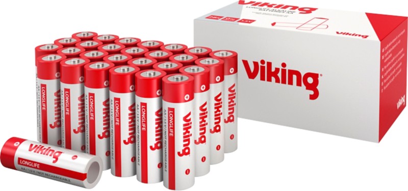 Viking AA Alkali-Batterien Longlife LR06 1,5 V 28 Stück