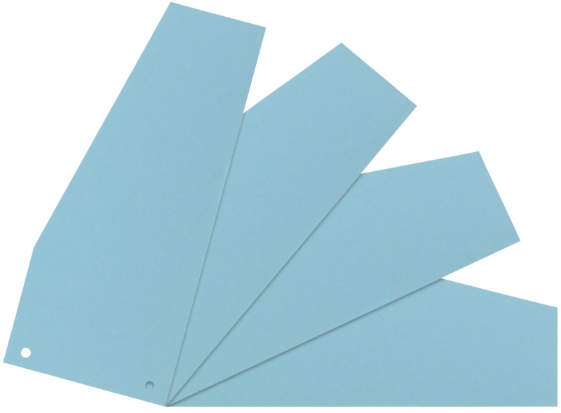 Viking Trennstreifen Recycled 100% Folio Blau Pappkarton 2 Löcher 100 Stück