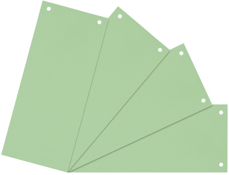 Viking Trennstreifen Recycled 100% Folio Grün Pappkarton Rechteckig 2 Löcher 100 Stück