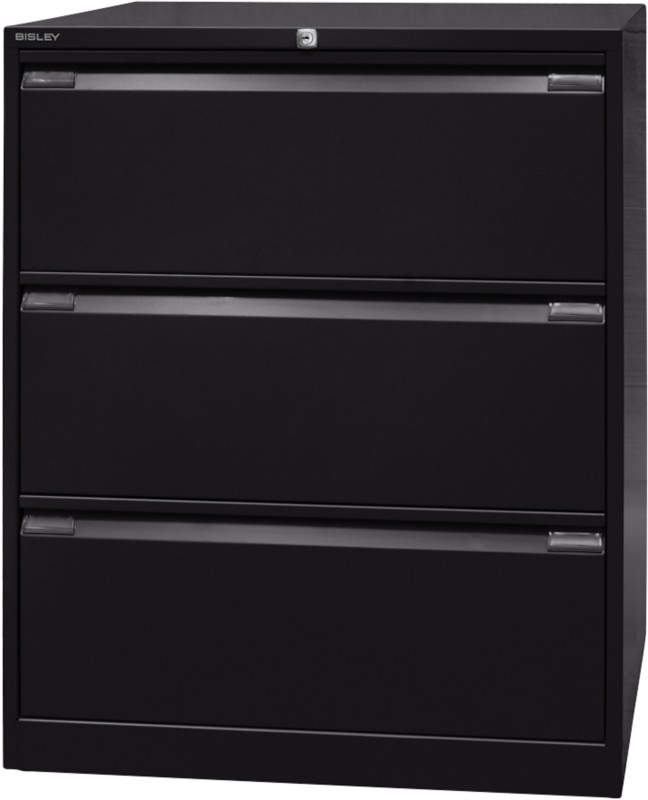 Bisley Hängeregistraturschrank Original 3 Schübe Schwarz 800 x 622 x 1.016 mm