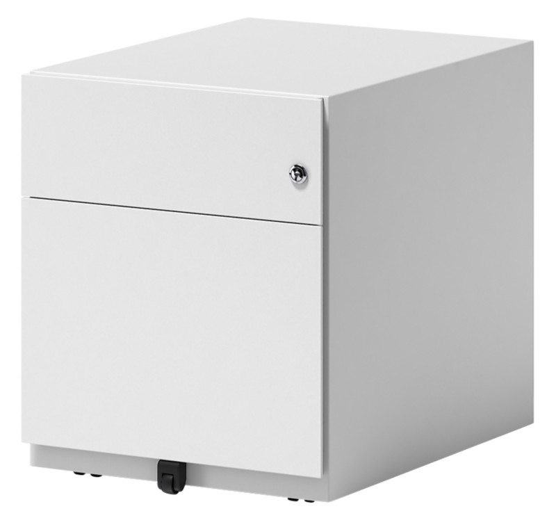 Thumbnail - Bisley Rollcontainer Note 2 Schubladen Verkehrsweiß 420 x 565 x 495 mm