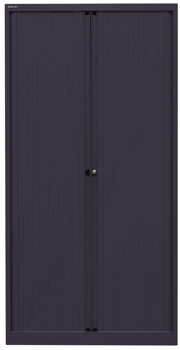 Bisley Schrank Kunststoff, Stahl 4 Fachböden abschließbar 1.000 x 430 x 1.980 mm Schwarz