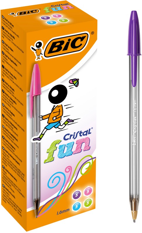 BIC Cristal Fun Kugelschreiber Farbig sortiert Breit 0.6 mm 20 Stück