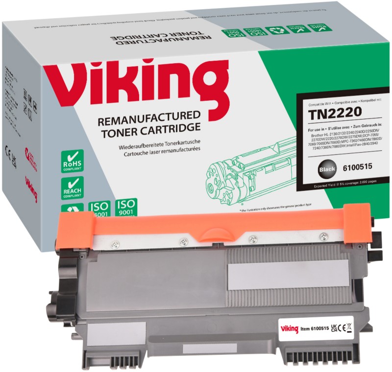 Viking TN-2220 Kompatibel Brother Tonerkartusche Schwarz