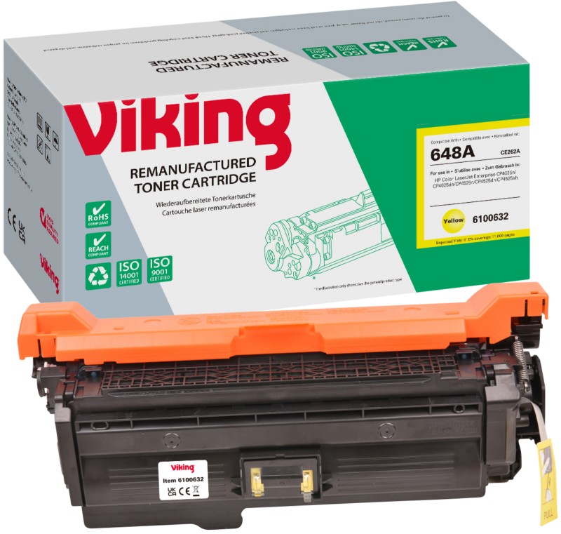 Viking 648A Kompatibel HP Tonerkartusche CE262A Gelb