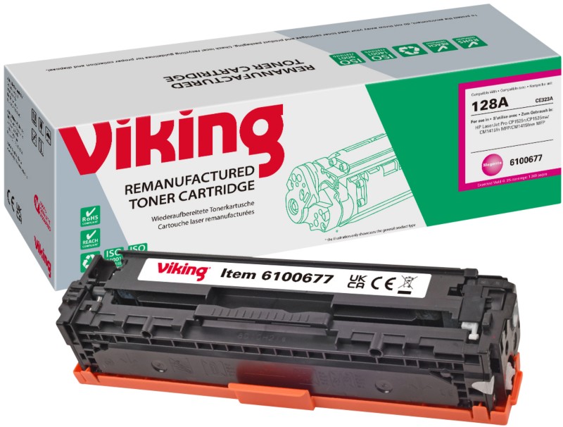 Viking 128A Kompatibel HP Tonerkartusche CE323A Magenta