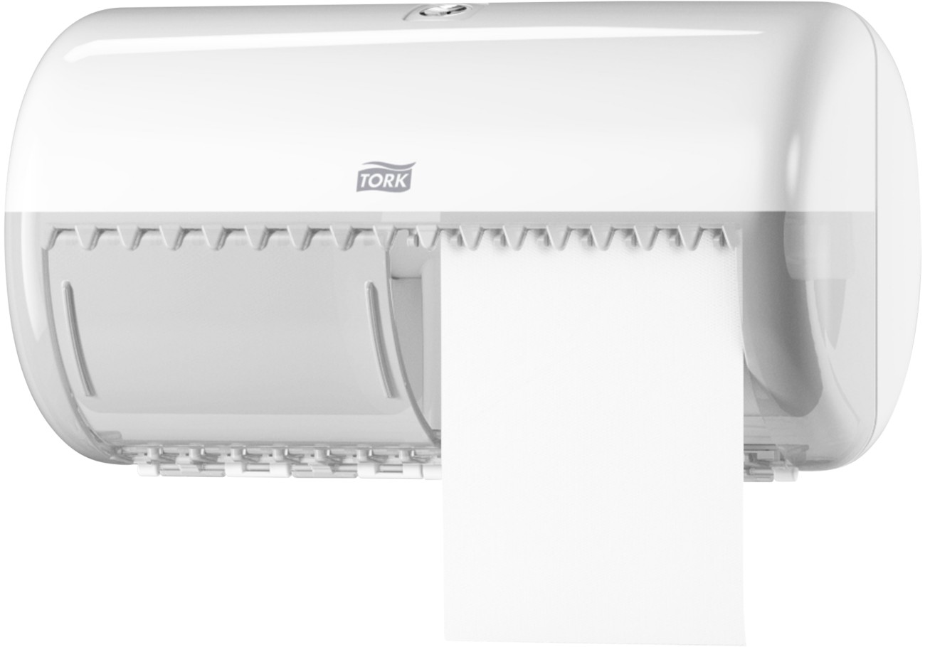 Tork Toilet Roll Dispenser White T4 Compact Elevation Range 557000