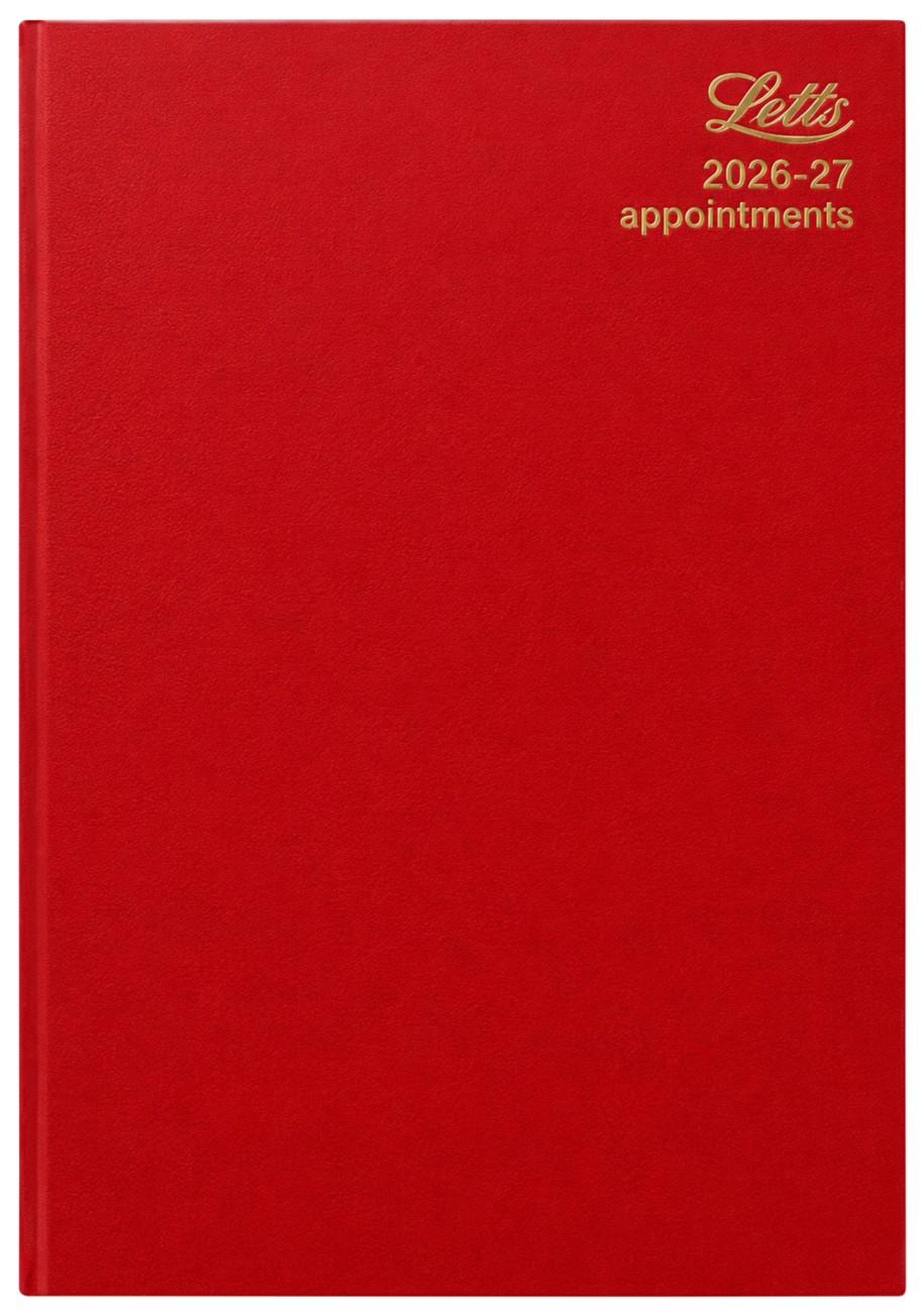 Letts Red Academic Diary 2025, 2026 A4 Day Per Page A1zrd Size 1