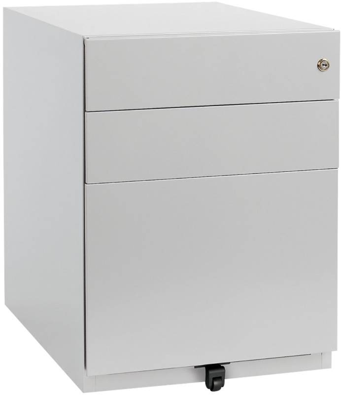 Bisley Pedestal with 3 Lockable Drawers Note 420 x 565 x 565mm Silver