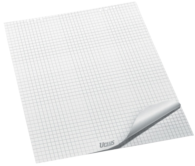 Ursus Flipchart-Papier Kariert 68 x 99 cm 20 80 g/m² 5 Stück à 20 Blatt