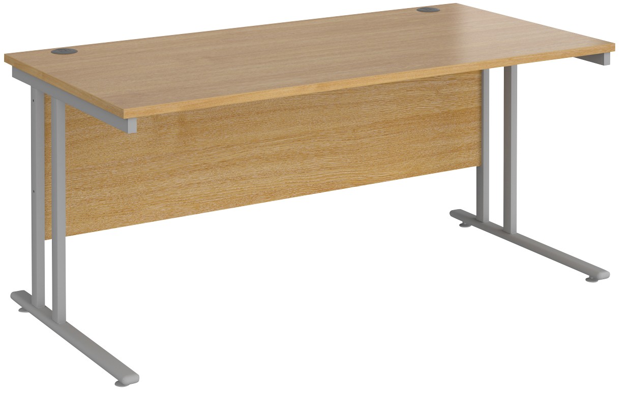 Dams International Maestro 25 Office Desk Oak Cantilever 1,600 (W) X 800 (D) X 725 (H) Mm Oak, Metal