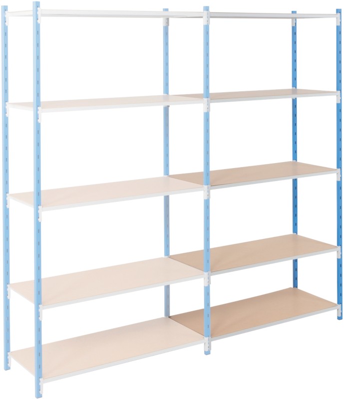 ARNO SPACE Arno - Workshop Anbauregal 5 Fachböden Verzinkt 1.000 x 500 x 2.000 mm Blau