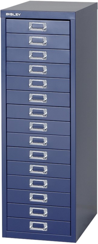 Bisley Filing Cabinet with 15 Drawers H3915NL 280 x 380 x 860mm Blue