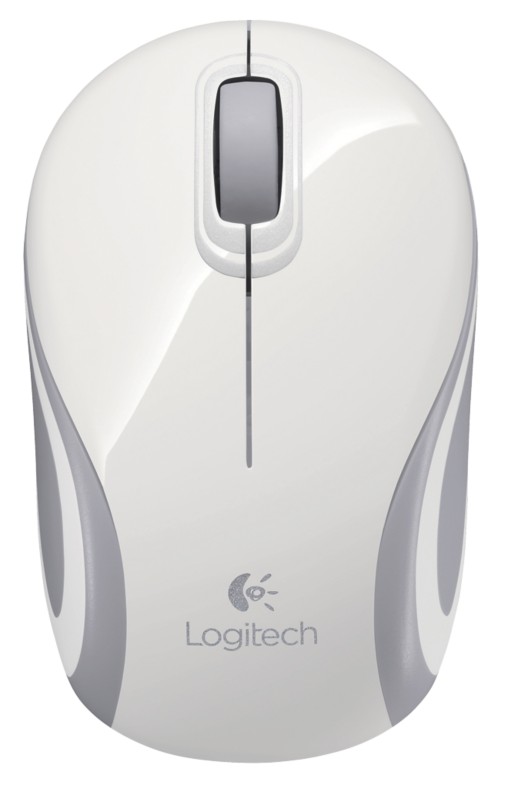 Logitech Ultra Portable M187 Mini Maus Kabellos Weiß Geeignet für Linkshänder