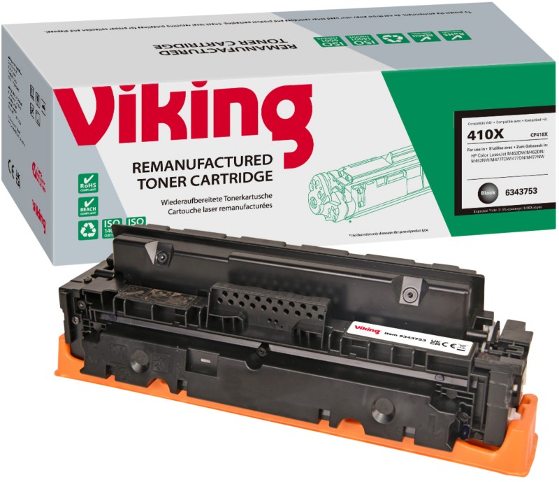 Viking 410X Kompatibel HP Tonerkartusche CF410X Schwarz