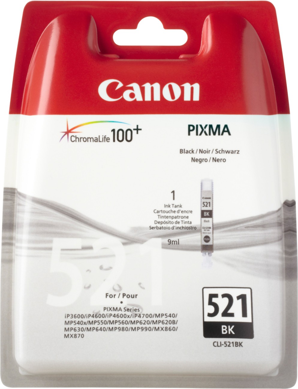 Canon CLI-521BK Original Tintenpatrone Schwarz
