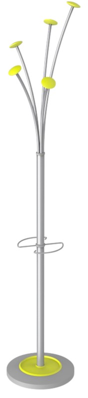 alba Portemanteau 5 patères vert anis.