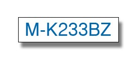 Thumbnail - Brother M-K233 Authentic Schriftband Selbstklebend Blauer Druck auf Weiß 12 mm x 8m