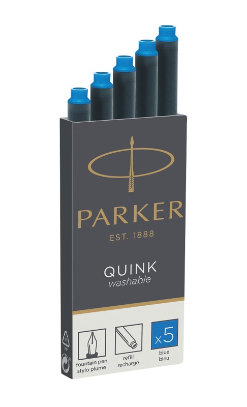 Parker Tintenpatrone Quink Blau 5 Stück