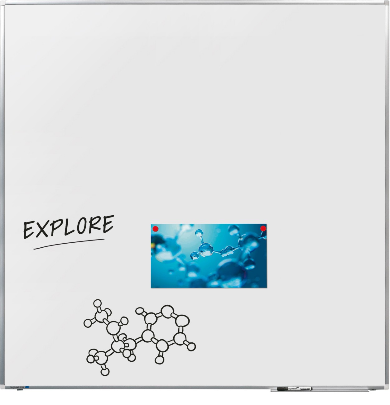 Legamaster Premium Plus Whiteboard Wandmontiert Magnetisch Emaille Einseitig 120 (B) x 120 (H) cm