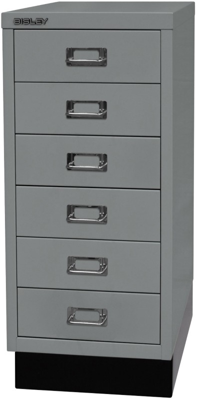 Thumbnail - Bisley Schubladenschrank 6 Schübe Silber 279 x 380 x 670 mm