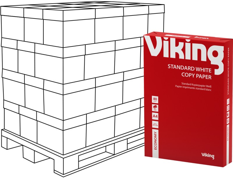 Viking Economy DIN A4 Druckerpapier 80 g/m² Matt Weiß 240 Pack à 500 Blatt