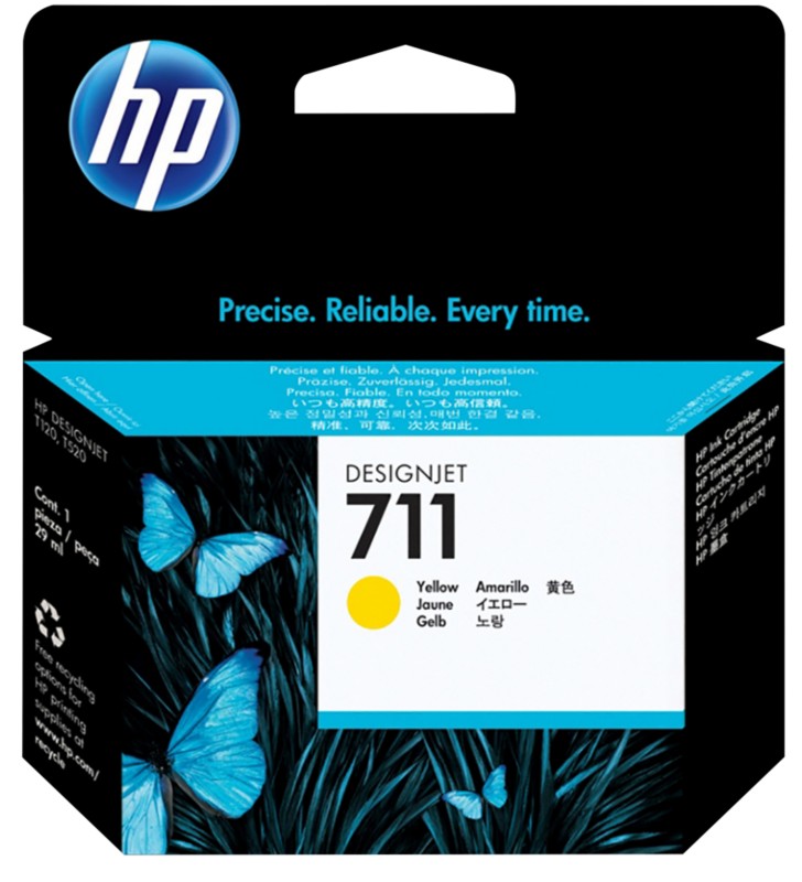 HP 711 Original Tintenpatrone CZ132A Gelb