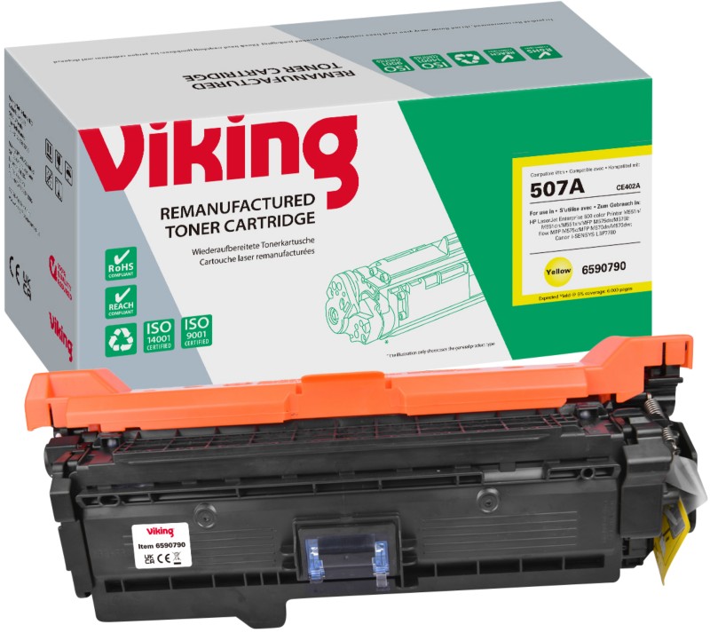 Viking 507A Kompatibel HP Tonerkartusche CE402A Gelb