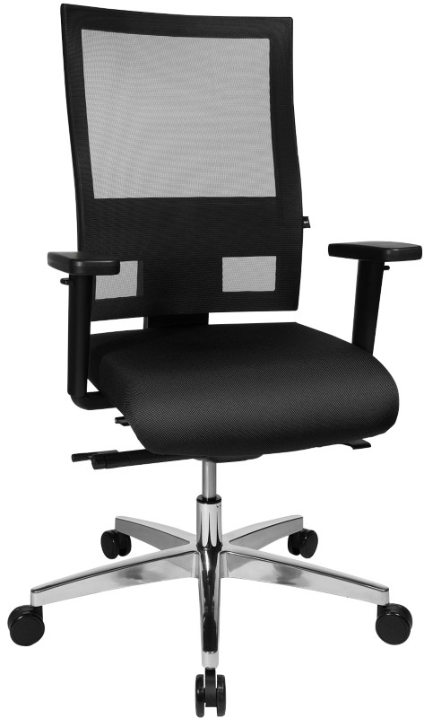 TOPSTAR Ergonomischer Bürostuhl Sitness® 60 Netzstoff, Stoff Schwarz