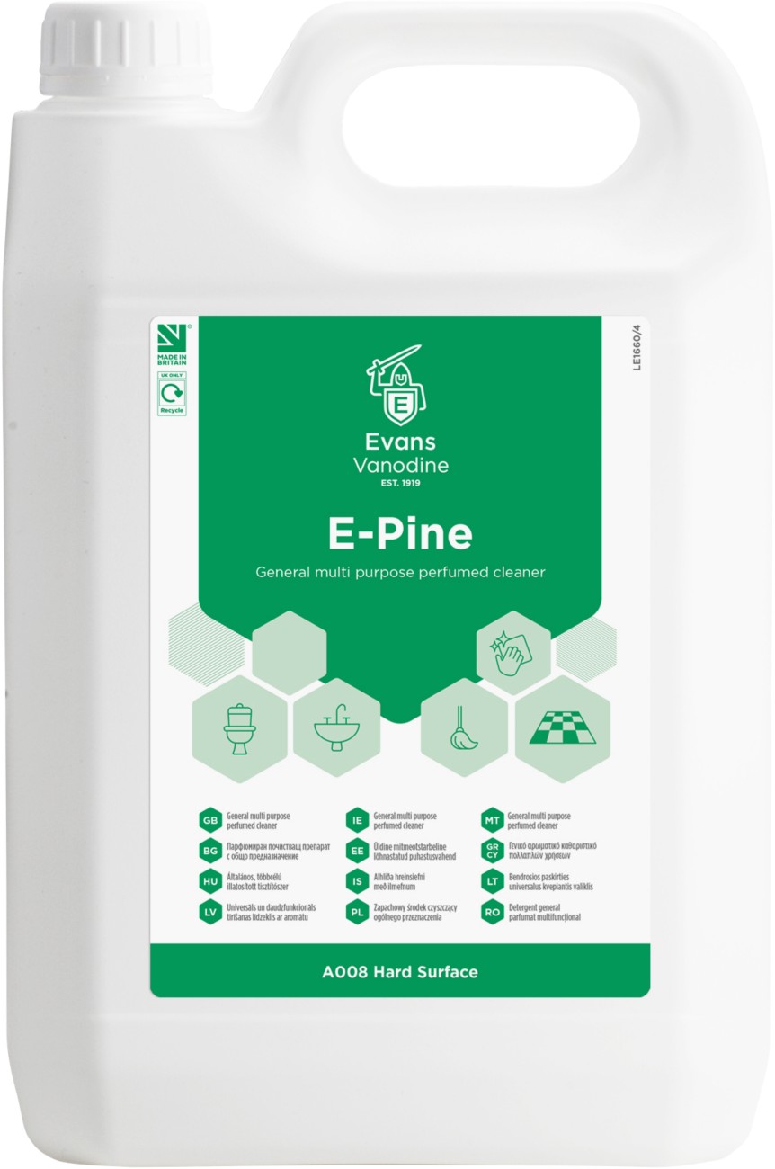 Evans Vanodine Liquid Multipurpose Cleaner E-Pine Fresh 5 L