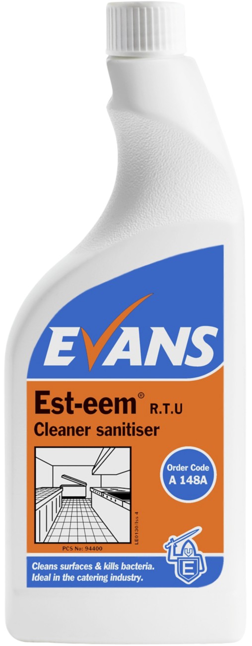 Evans Vanodine Est-Eem Rtu Cleaner Spray Sanitiser 750Ml
