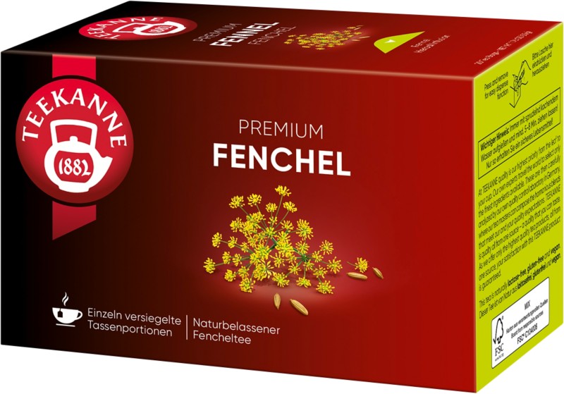 TEEKANNE Premium Koffeinfrei Tee Fenchel 20 Stück à 2.5 g