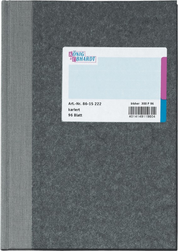 König & Ebhardt Geschäftsbuch Schwarz DIN A5 96 Blatt
