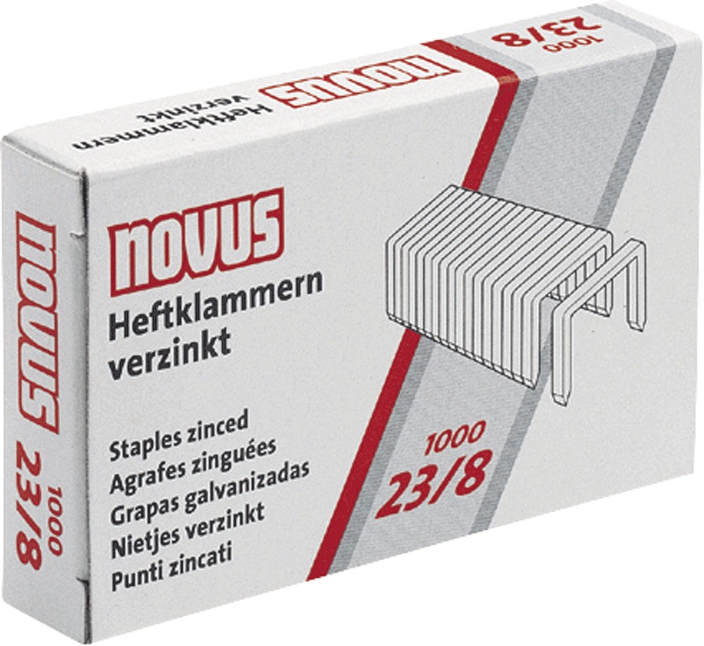 Novus Heftklammern/042-0040, 23/8, Inh. 1000 Stück