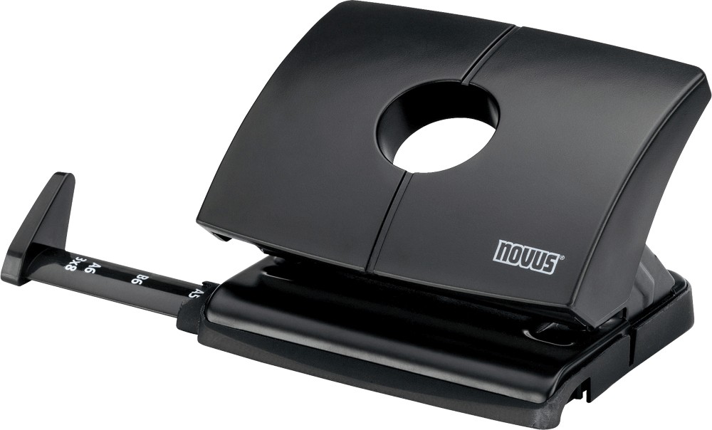 Novus Locher B216/025-0296, schwarz, 16 Blatt Lochleistung