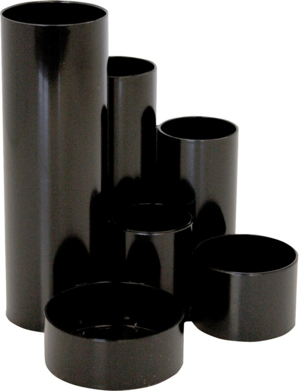 M&M Stifteköcher Schreibtischboy 68500201SP, schwarz, 6 Röhren