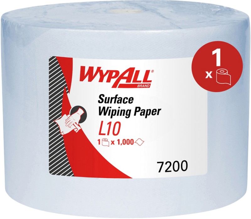 Thumbnail - WYPALL Wischtuchrolle Gerollt Blau 1-lagig 7200 1000 Blatt