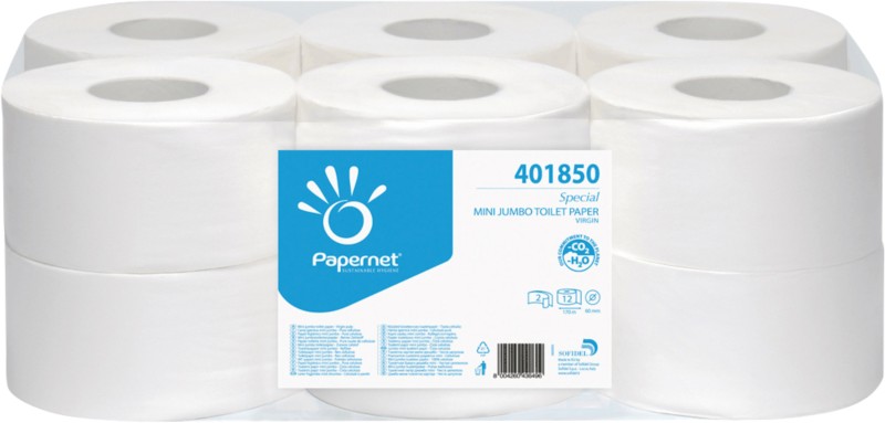 Papernet Mini Jumbo Toilettenpapier 2-lagig 401850 12 Rollen à 557 Blatt