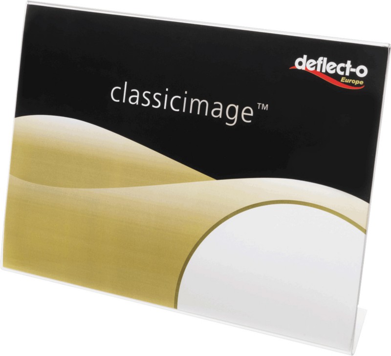 Deflecto Tischaufsteller DIN A4 quer L-Form 29,7 (B) x 6,5 (T) x 21 (H) cm Transparent