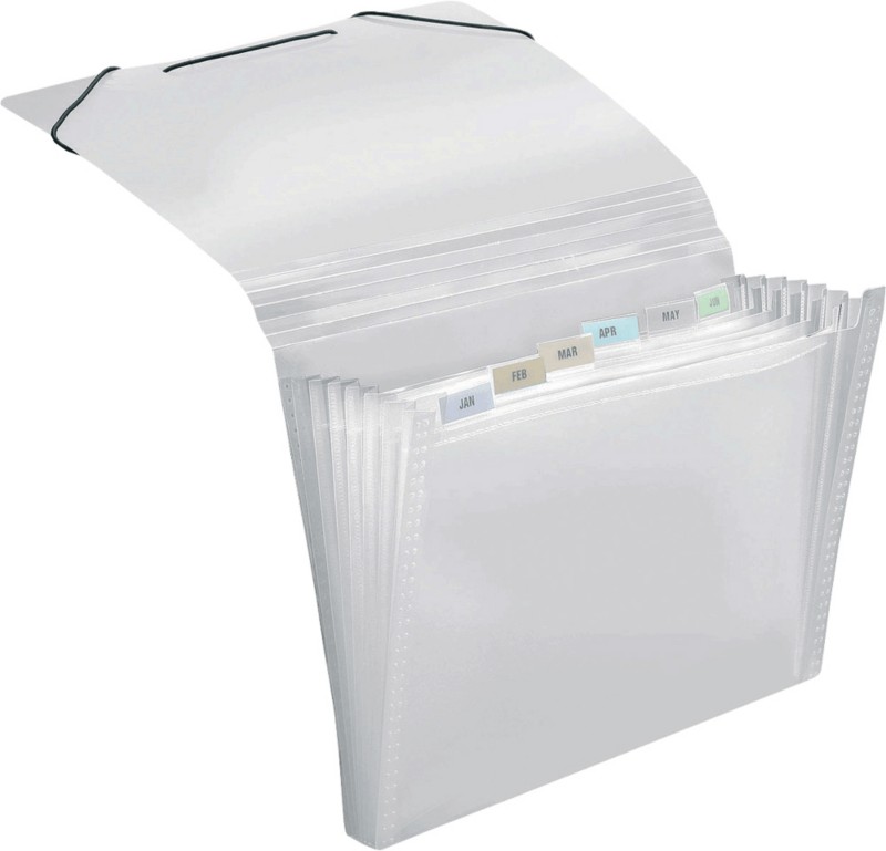Veloflex Fächermappe Crystal/4445290, transparent, B330xH250xT25 mm, 6 Fächer