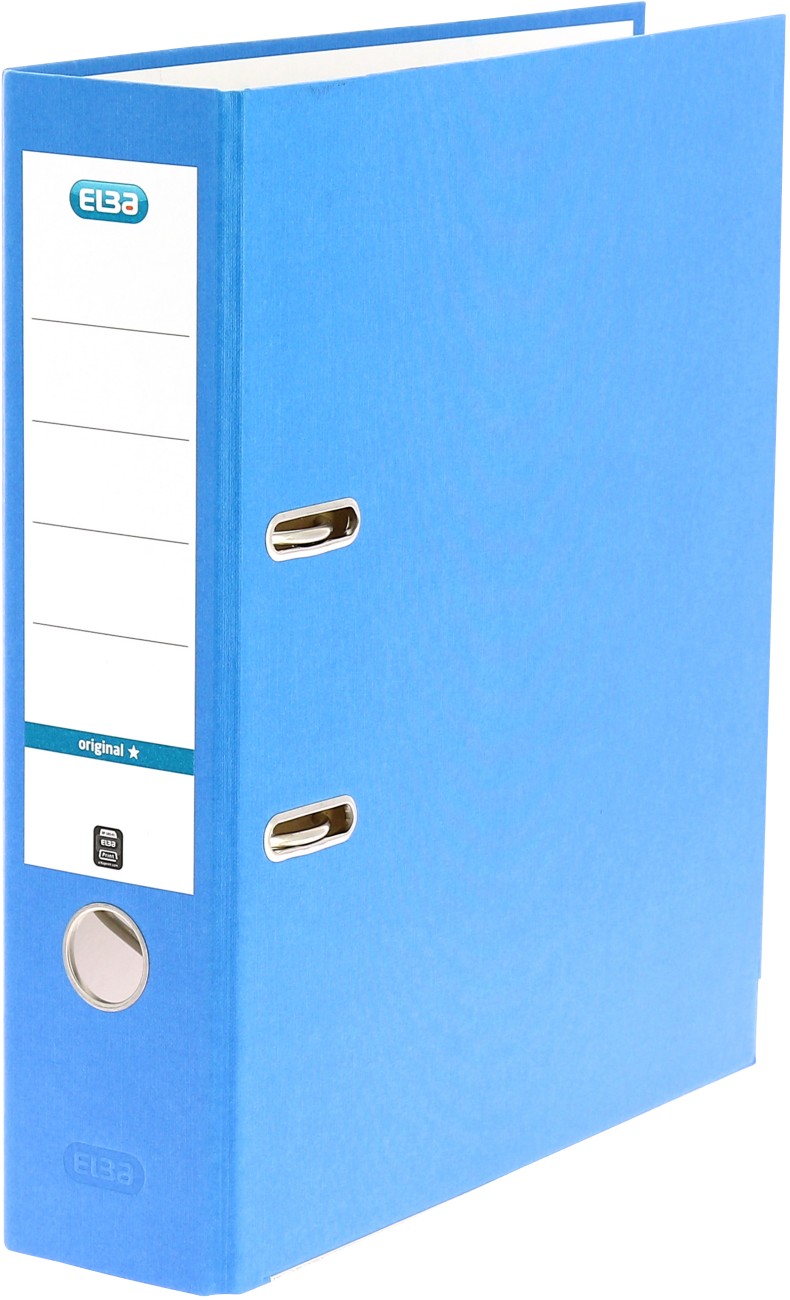 Elba Smart Wide Lever Arch File A4 80 Mm Blue 2 Rings Cardboard, Pp (Polypropylene)