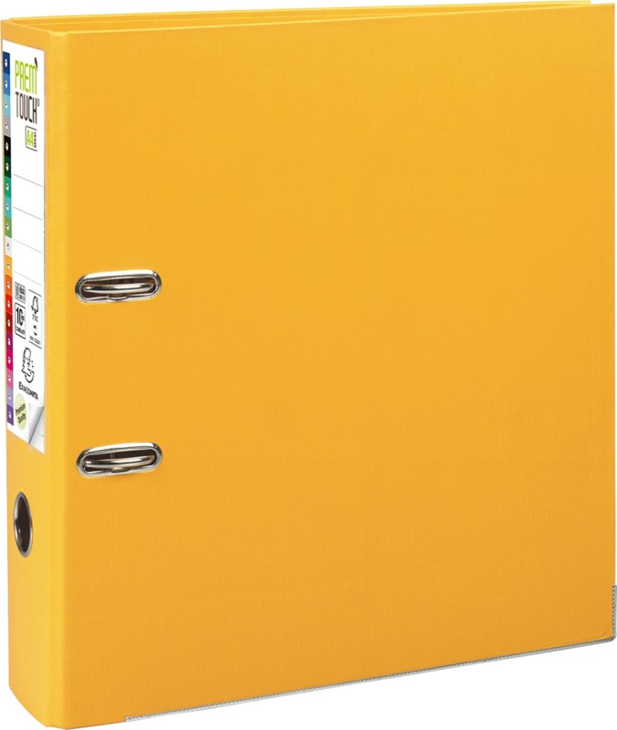Thumbnail - Exacompta Prem Touch Breit Ordner DIN A4+ 80 mm Gelb 2 Ringe 53349E Pappkarton, PP (Polypropylen) Hochformat