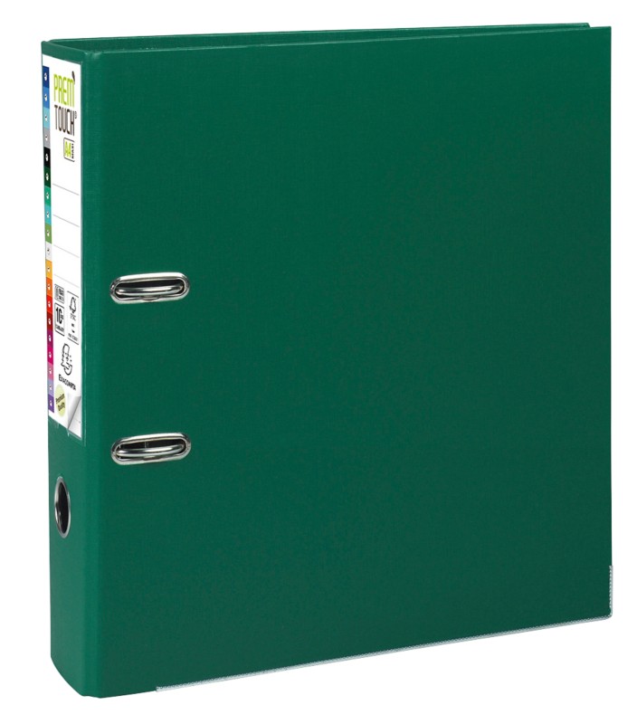 Exacompta Prem Touch Breit Ordner DIN A4+ 80 mm Dunkelgrün 2 Ringe 53353E Pappkarton, PP (Polypropylen) Hochformat