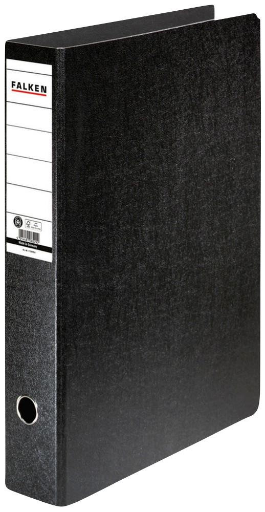 Thumbnail - Falken Ordner Breit DIN A3 80 mm Schwarz 2 Ringe Kunststoff Hochformat