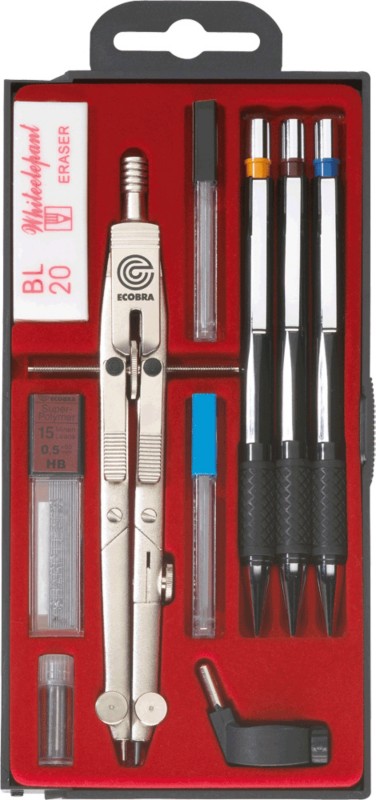 Ecobra Schnellverstellzirkel Silver Master, 429910, matt-vernickelt, bis Ø 600 mm, 10-teilig